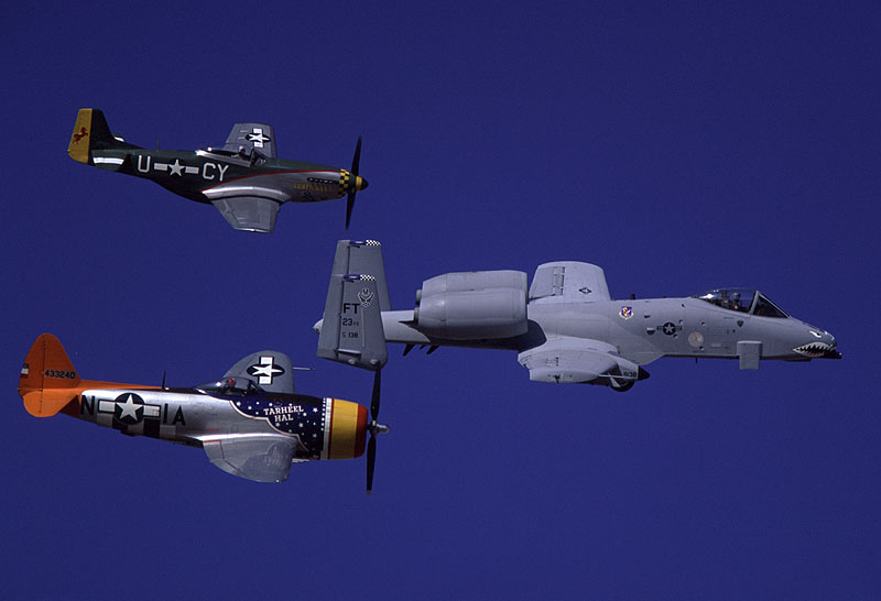P-47, P-51 and A-10