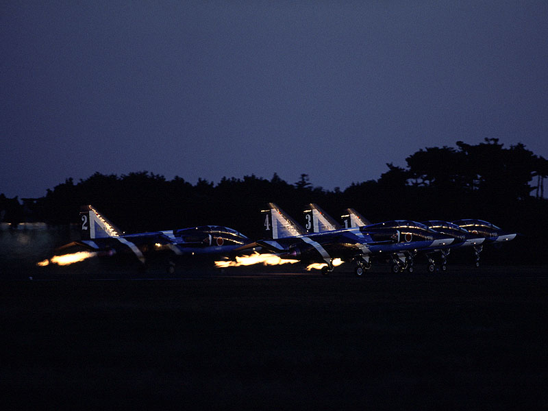 T-2 Blue Impulse takeoff at Dawn