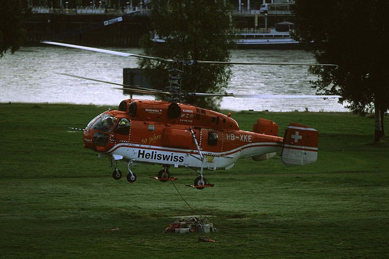 Ka-32 landing east side of Rhein river