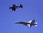 F/A-18 Hornet and F-4U Corsair