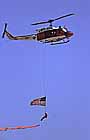 Opening ceremony UH-1 with US flag